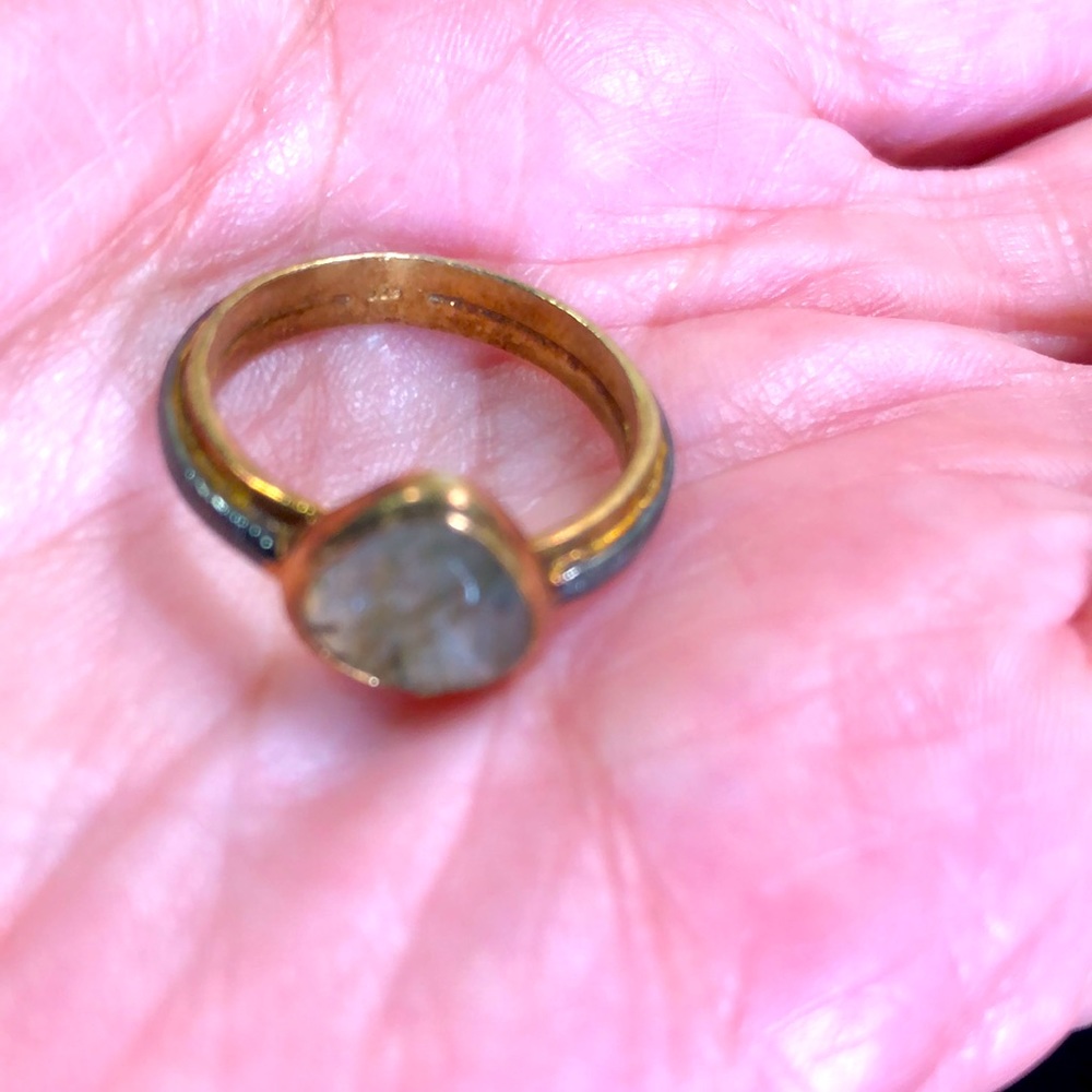 Sundance catalog size 8.5 faceted stone ring